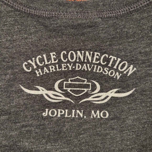 Harley Davidson Large Bling T-Shirt Joplin, MO Rhinestone Logo Cycle Connection - Picture 4 of 8